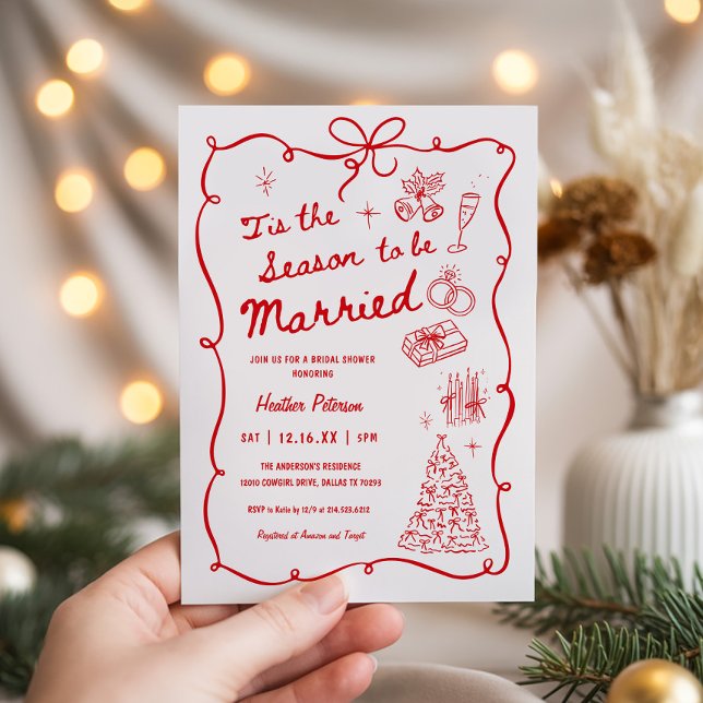 Convites Whimsical Christmas Bridal Shower (Criador carregado)