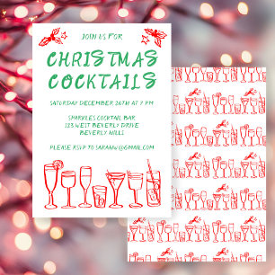 Convites Whimsical Cocktail Bebe Feriado Personalizado