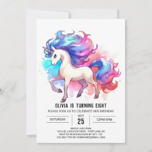Convites Whimsical Digital Horse Aniversário