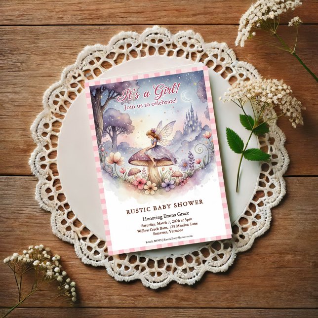 Convites Whimsical Fairy Baby Shower Invitation (Criador carregado)
