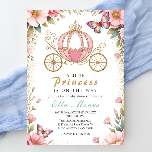 Convites Whimsical Fairytale Princess Baby Shower (Criador carregado)