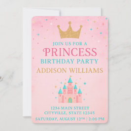 Convites Whimsical Fairytale Princess Castle Birthday