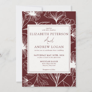 Convites Whimsical Floral Wedding