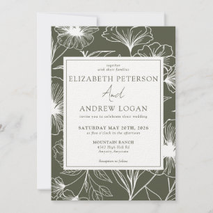 Convites Whimsical Floral Wedding