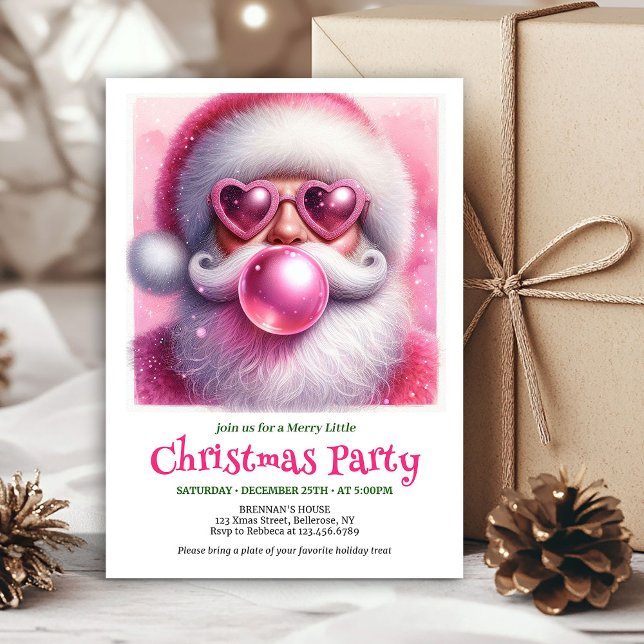 Convites Whimsical Funny Santa Sunglasses Christmas Invites (Whimsical Funny Santa Sunglasses Christmas Invitation

)