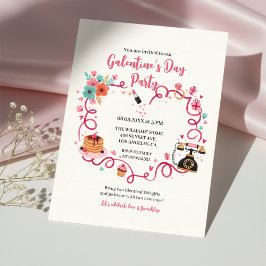 Convites Whimsical Galentines Invitation Vintage Phone