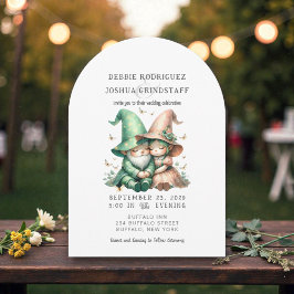 Convites Whimsical Gnomes Fun Wedding Invitation