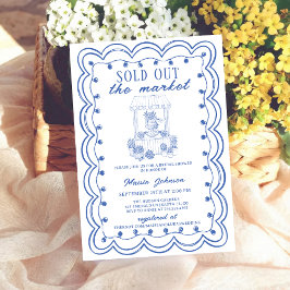 Convites Whimsical Hand Drawn Flower Market Bridal Shower I