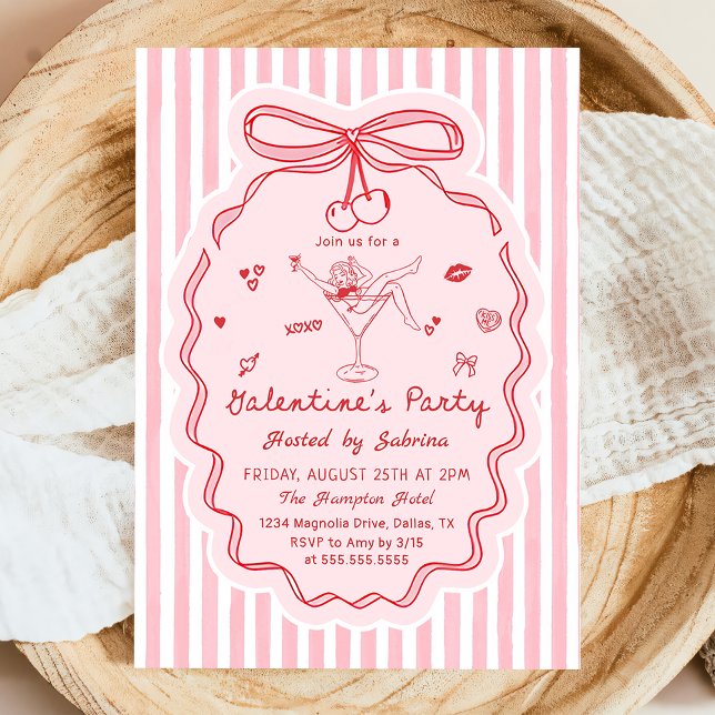 Convites Whimsical Hand Drawn Galentine's Day Invitation (Criador carregado)