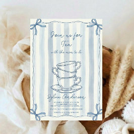 Convites Whimsical Hand Drawn Tea Baby Shower