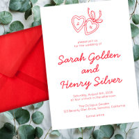 Whimsical Heart Locket Doodle Sketch Modern CUSTOM