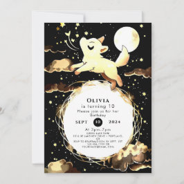Convites Whimsical Howling Wolf Birthday