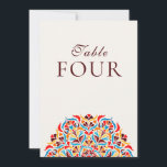 Convites Whimsical Ivory Floral Border Wedding Table Number<br><div class="desc">Beautiful invitations and stationery for special occasions and festivals are available in both physical and digital formats. We can extend any design into matching items such as RSVP cards,  labels,  envelopes,  and more. Customization is available upon request. Looking forward to hearing from you!</div>