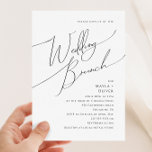 Convites Whimsical Minimalist Script Wedch<br><div class="desc">Este convite minimalista para casamento é perfeito para o seu clássico brunch de casamento preto e branco moderno e preto. A design apresenta uma caligrafia elegante, delicada e romântica escrita à mão com tipografia formal do chique. O olhar vai correr bem em qualquer época de casamento: primavera, verão, outono ou...</div>