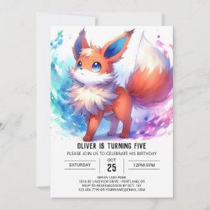 Convites Whimsical Online Fox Birthday
