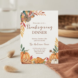 Convites Whimsical Patchwork Turkey Thanksgiving