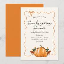 Whimsical Pumpkin Manuscrito Janto de Ação de Graç