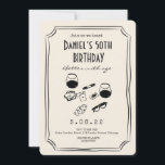 Convites Whimsical Quirky Funky Handwrite 50th Birthday<br><div class="desc">Charuto de Uísque Desenhado à Mão - 50º Aniversário</div>