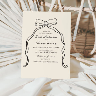 Convites Whimsical Quirky Handwrite Arco Wedding