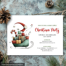 Convites Whimsical Quirky Santa Holiday Party Invitation