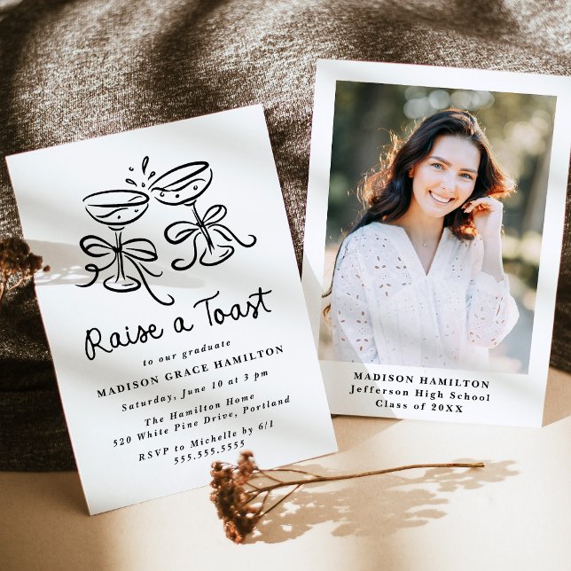 Convites Whimsical Raise a Festa de formatura de Fotos do B (Criador carregado)