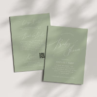 Whimsical Sage Green | Tudo em um Chá de fraldas