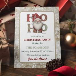 Convites Whimsical Santa Christmas Party Invitation