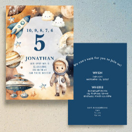 Convites Whimsical Space Personalized Birthday Invitation