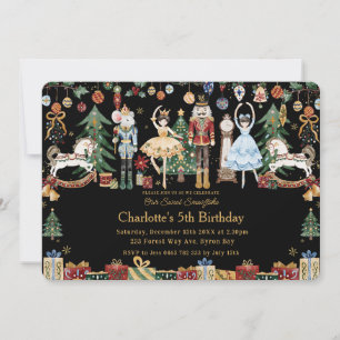 Convites Whimsical The Nutcracker Christmas Balé Birthday