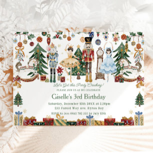 Convites Whimsical The Nutcracker Christmas Balé Birthday