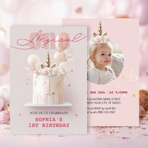 Convites Whimsical Unicorn Party