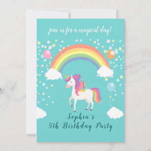 Convites Whimsical Unicorn Party