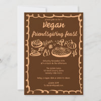 Whimsical VEGAN Ação de Graças PERSONALIZADO
