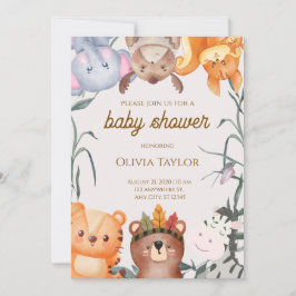 Convites Whimsical Watercolor Baby Shower Invitation