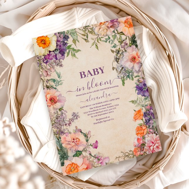 Convites Whimsical Watercolor Floral (Criador carregado)