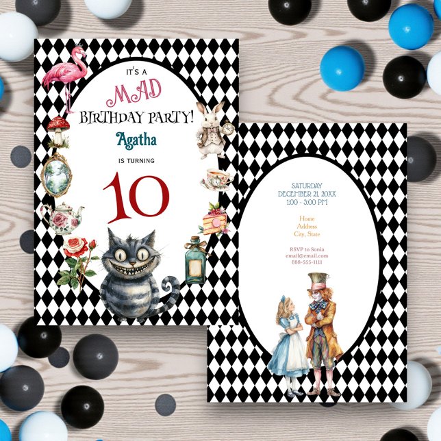 Convites Whimsical Watercolor Wonderland Birthday Party (Criador carregado)