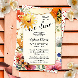 Convites Whimsical Wildflower Watercolor Rehearsal Dinner