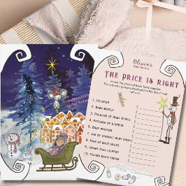 Convites Whimsical Winter Fairy Price is Right Baby Shower 