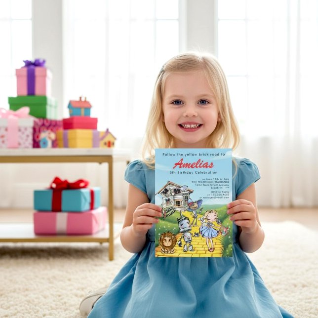 Convites Whimsical Wizard of Oz Birthday Party Invitation (Criador carregado)