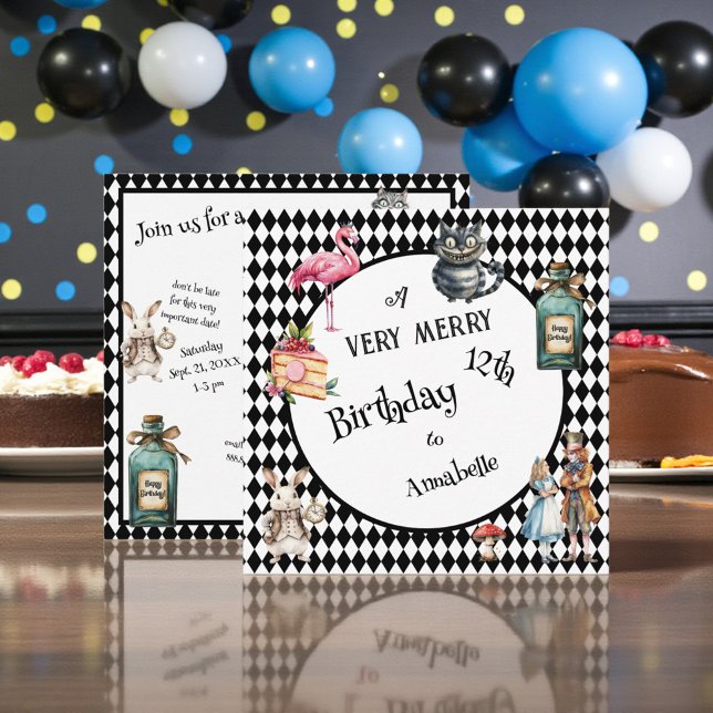 Convites Whimsical Wonderland Birthday Party (Criador carregado)