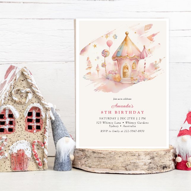 Convites Whimsical Wonders Candyland Birthday card (Criador carregado)