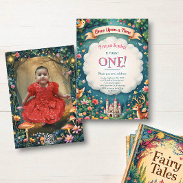 Convites Whimsical Woodland Castle Fairytale 1st Birthday