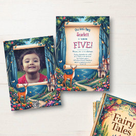 Convites Whimsical Woodland Castle Fairytale Kid's Birthday