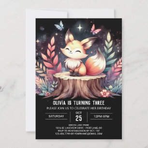 Convites Whimsical Woods Fox Birthday