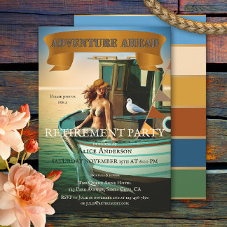 Convites Whimsso Funny Vintage Retimento De Sereia