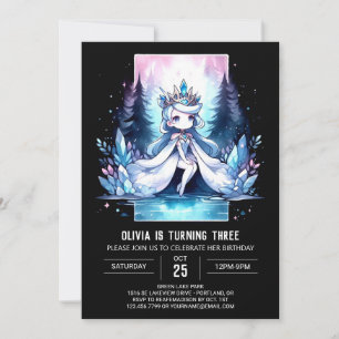 Convites Whimsy Watercolor Princess Birthday