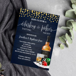 Convites Whiskey e Poker Night Party Bebem Noite Out