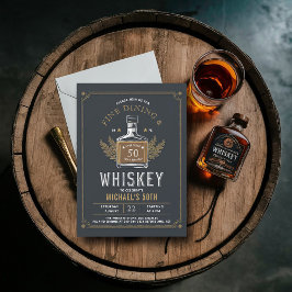 Convites Whiskey Jing Aged to Perfection 50th Birthday