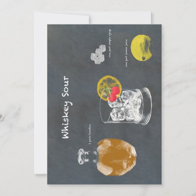 Convites Whiskey Sour (Frente)