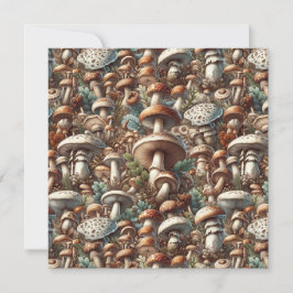 Convites Whispering Woods: Padrão De Cogumelo Sem Olhos Col